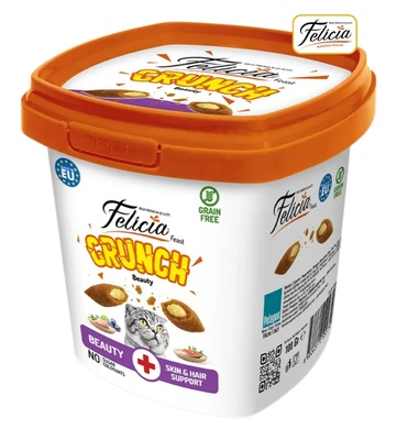 Felicia Chicken and Salmon Beauty Crunch Cat Treats 100gm