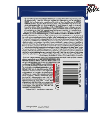Felix Sensations Jellies Chicken And Spinach Cat Wet Food 85 gm