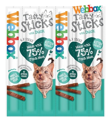Webbox Duck Tasty Sticks Cat Treats 5 gm x 6 pcs