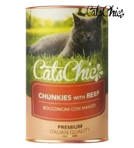 Cats Chic Beef Chunks Cat Wet Food 415 gm
