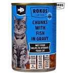 Rokus Salmon Chunks in Gravy Cat Wet Food 415 gm