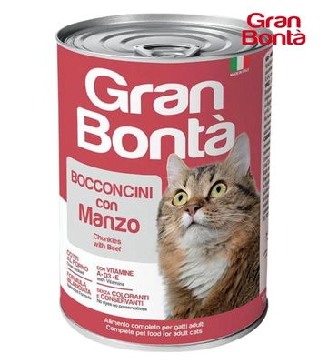 Gran Bonta Beef Chunks Cat Wet Food 400 gm