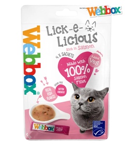 Webbox Lick-e-Licious Salmon Soup Cat Treats 20 gm x 4 pcs