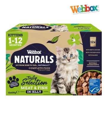 Webbox Natural Meat and Fish Selection in Jelly Kitten Wet Food 100 gm x 12 pcs