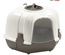 MPS2 Corner Grey and White Cat Litter Box