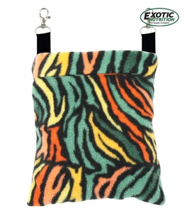 Exotic Nutrition Deluxe Nest Pouch Rainbow Zebra W 7" x H 8"