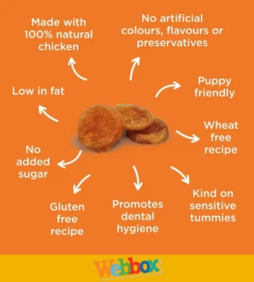 Webbox Chicken Chips Dog Treats 80 gm