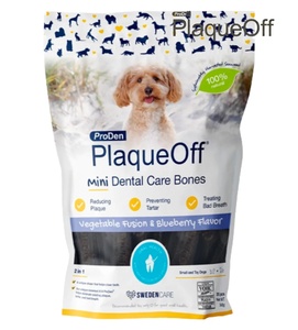 ProDen PlaqueOff Vegetable Fusion & Blueberry Mini Dental Care Bones 340 gm