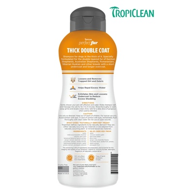 Tropiclean Perfectfur Thick Double Coat Dog Shampoo 473 ml