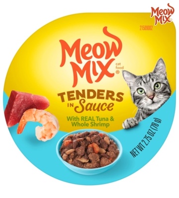 Meow Mix Tenders Tuna and Shrimp in Sauce Cat Wet Food 78 gm
