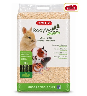 Zolux Rodywood Nature Rodent Litter 60L