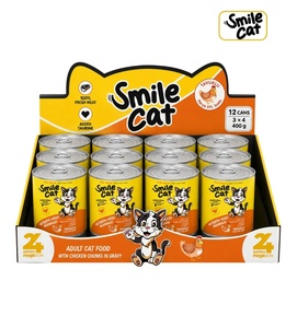 Smile Cat Chicken Chunks in Gravy Cat Wet Food 400gm x 12pcs