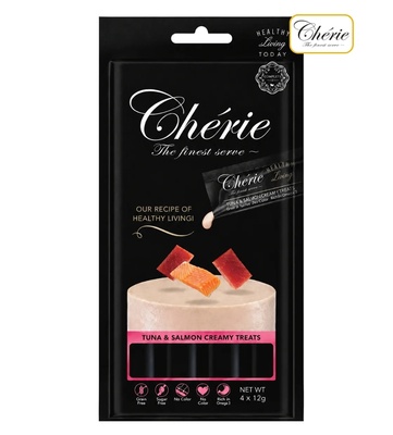 Cherie Healthy Living Tuna and Salmon Creamy Cat Treats 48gm