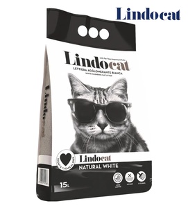 Lindocat Natural White  Unscented Clumping Cat Litter 15L