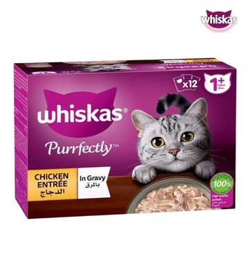 Whiskas Purrfectly Chicken Entree Cat Wet Food 85 gm x 12 pcs
