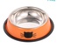 Pet Picks Stainless Steel Pet Bowl Orange 15 x 4 cm
