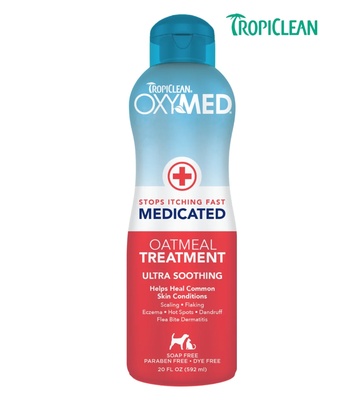 TropiClean OxyMed Medicated Anti-Itch Cat and Dogs Shampoo 592 ml