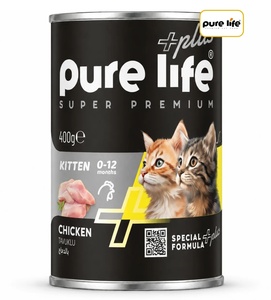 Pure Life Plus Chicken Chunks in Gravy Kitten Wet Food 400gm