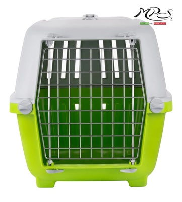 MPS2 Pratiko 2 Green Medium Metal Pet Carrier