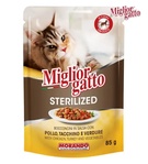 Miglior Gatto Sterilized Chicken, Turkey and Vegetables Chunks Sterilized Cat Wet Food 85 gm