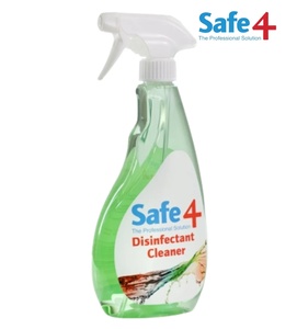 Safe4 Concentrated Pre-Diluted Disinfectant Cleaner Apple Scented 500 ml