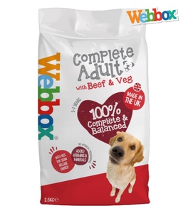 Webbox Beef and Veg Dog Dry Food 2.5 kg