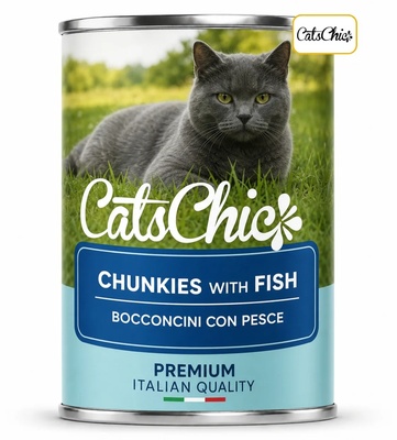Cats Chic Fish Chunks Cat Wet Food 415 gm