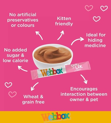 Webbox Lick-e-Lix Salmon Creamy Cat Treats 15 gm x 5 pcs