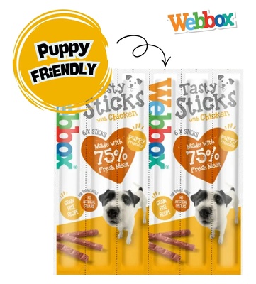 Webbox Chicken Tasty Sticks Dog Treats 5 gm x 6 pcs