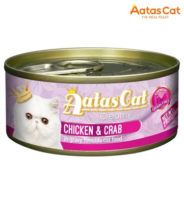 Aatas Cat Chicken & Crab in Gravy Cat Wet Food 80 gm