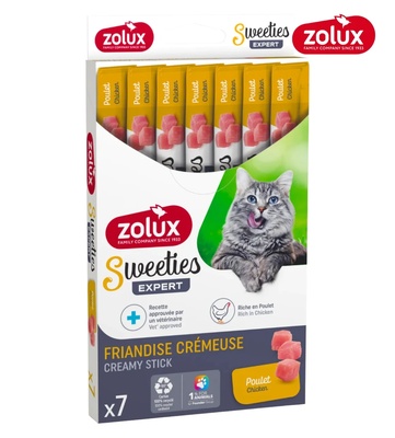Zolux Sweeties Chicken Creamy Cat Treats 14 gm x 7 pcs
