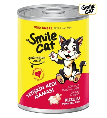 Smile Cat Lamb Chunks in Gravy Cat Wet Food 400gm x 12pcs
