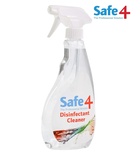 Safe4 Concentrated Pre-Diluted Disinfectant Cleaner Clear Unscented 500 ml