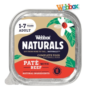 Webbox Natural Beef Pate Small Dog Wet Food 150 gm