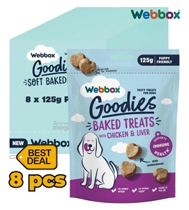 Webbox Goodies Chicken and Liver Baked Dog Treats 125gm x 8pcs