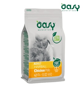 Oasy Chicken Hairball Cat Dry Food 1.5 kg
