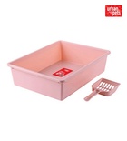 Urban Pets Cat Litter Tray with Scoop Pink Medium 38 x 28 cm