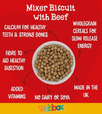 Webbox Mixer Biscuit with Beef Dog Dry Food 2 kg
