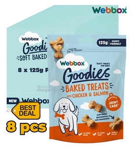 Webbox Goodies Chicken & Salmon Baked Dog Treats 125gm x 8pcs