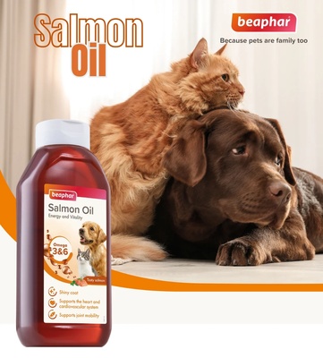 Beaphar Salmon Oil Omega 3 & 6 Cats and Dogs 430 ml