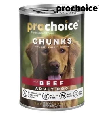 Prochoice Beef Chunks Dog Wet Food 400gm x 24pcs