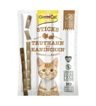 GimCat Turkey & Rabbit Sticks Cat Treats 5 gm x 4 pcs