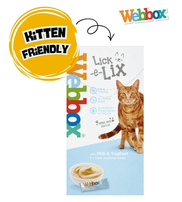Webbox Lick-e-Lix Milk and Yoghurt Creamy Cat Treat 15 gm x 5 pcs