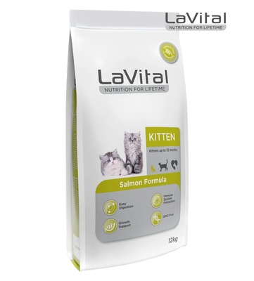 Lavital Salmon Kitten Dry Food 12kg