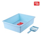 Urban Pets Cat Litter Tray with Scoop Blue Medium 38 x 28 cm