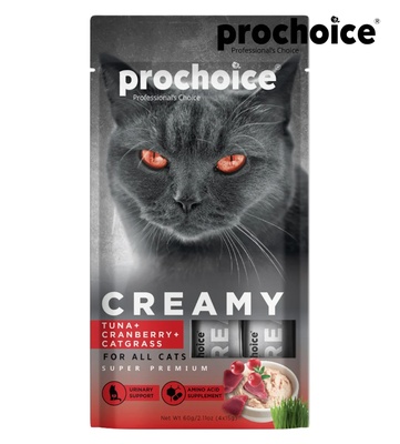 Prochoice Tuna, Cranberry and Catnip Creamy Cat Treats 15gm x 4pcs