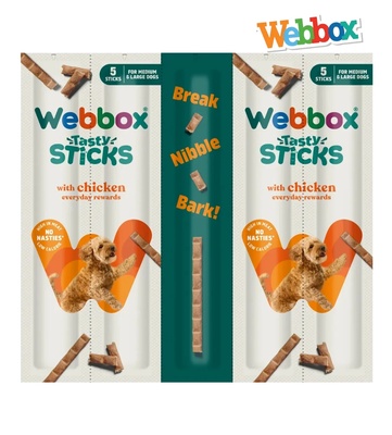 Webbox Chicken Tasty Sticks Dog Treats 11 gm x 5 pcs