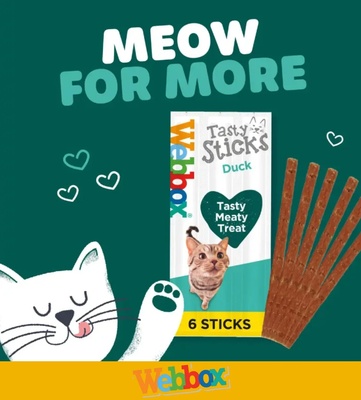 Webbox Duck Tasty Sticks Cat Treats 5 gm x 6 pcs