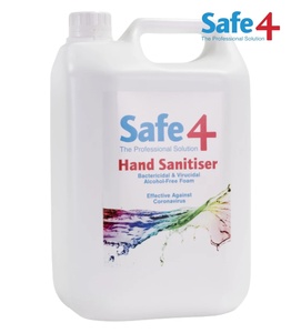 Safe4 Virucidal Foam Hand Sanitiser 5 L