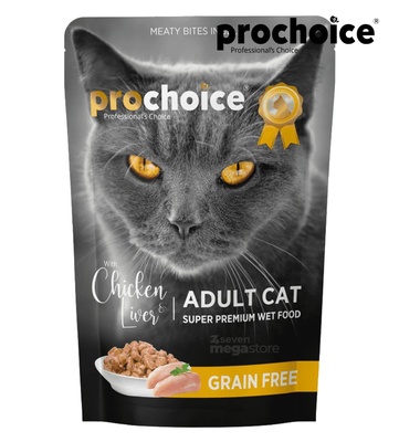 Prochoice Chicken and Liver Chunks Cat Wet Food 85gm x 12pcs